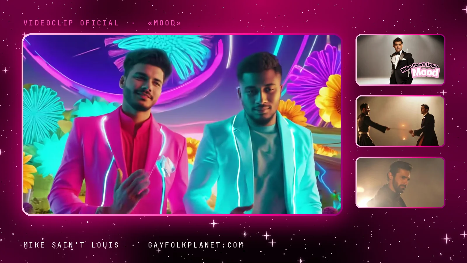 Fotogramas del videoclip oficial de «Mood», de Mike Sain't Louis