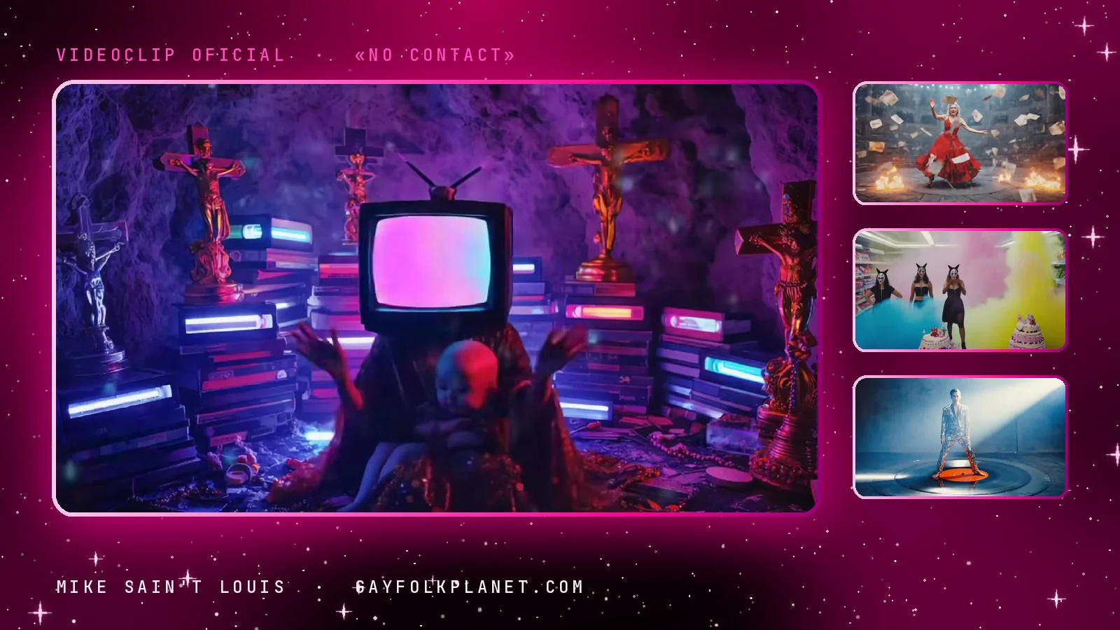 Fotogramas del videoclip oficial de «No Contact», de Mike Sain't Louis