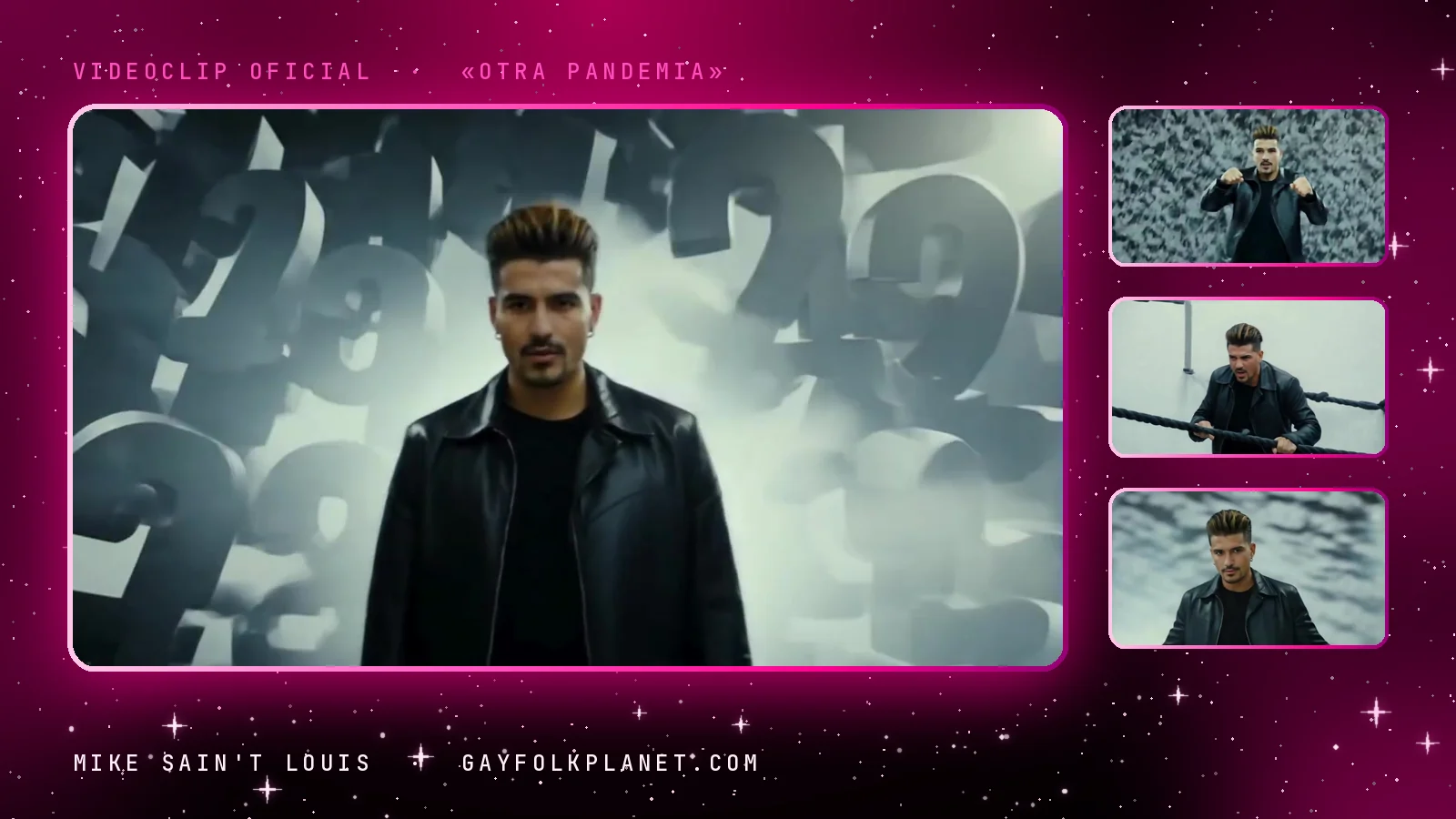 Fotogramas del videoclip oficial de «Otra pandemia», de Mike Sain't Louis