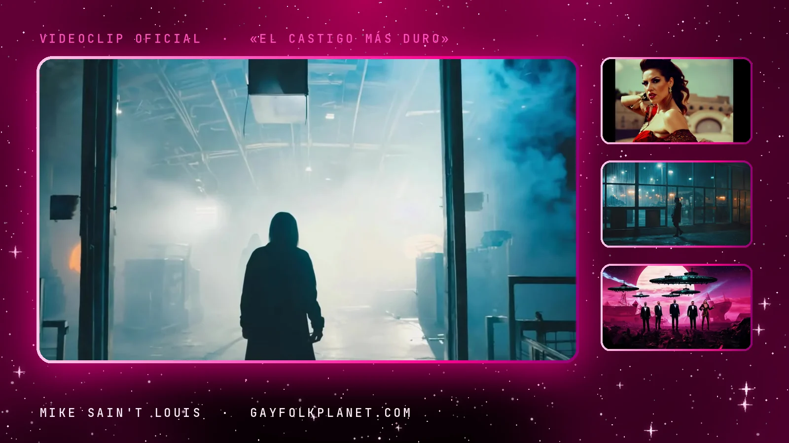 Fotogramas del videoclip oficial de «El castigo más duro», de Mike Sain't Louis