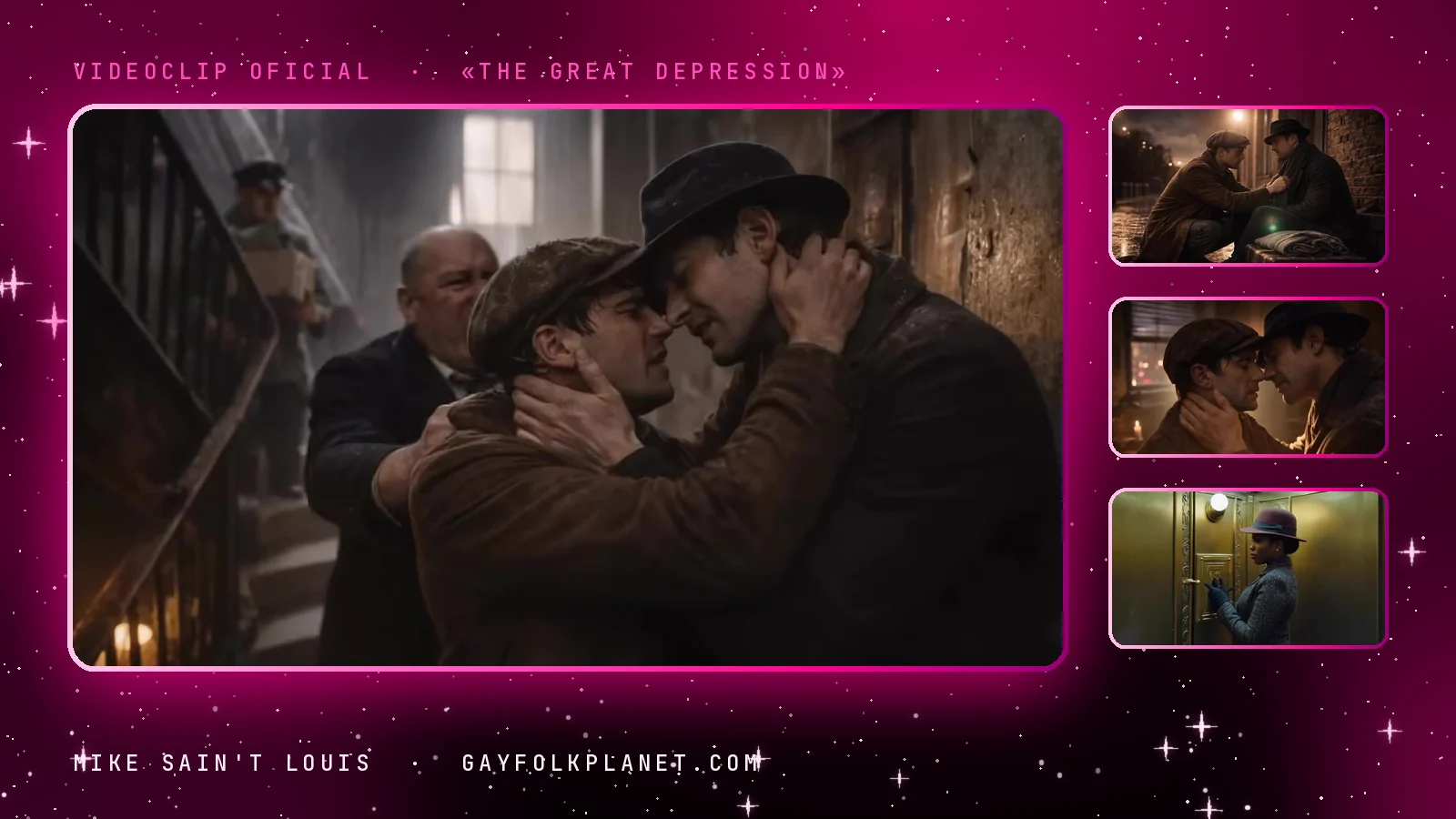 Fotogramas del videoclip oficial de «The Great Depression», de Mike Sain't Louis