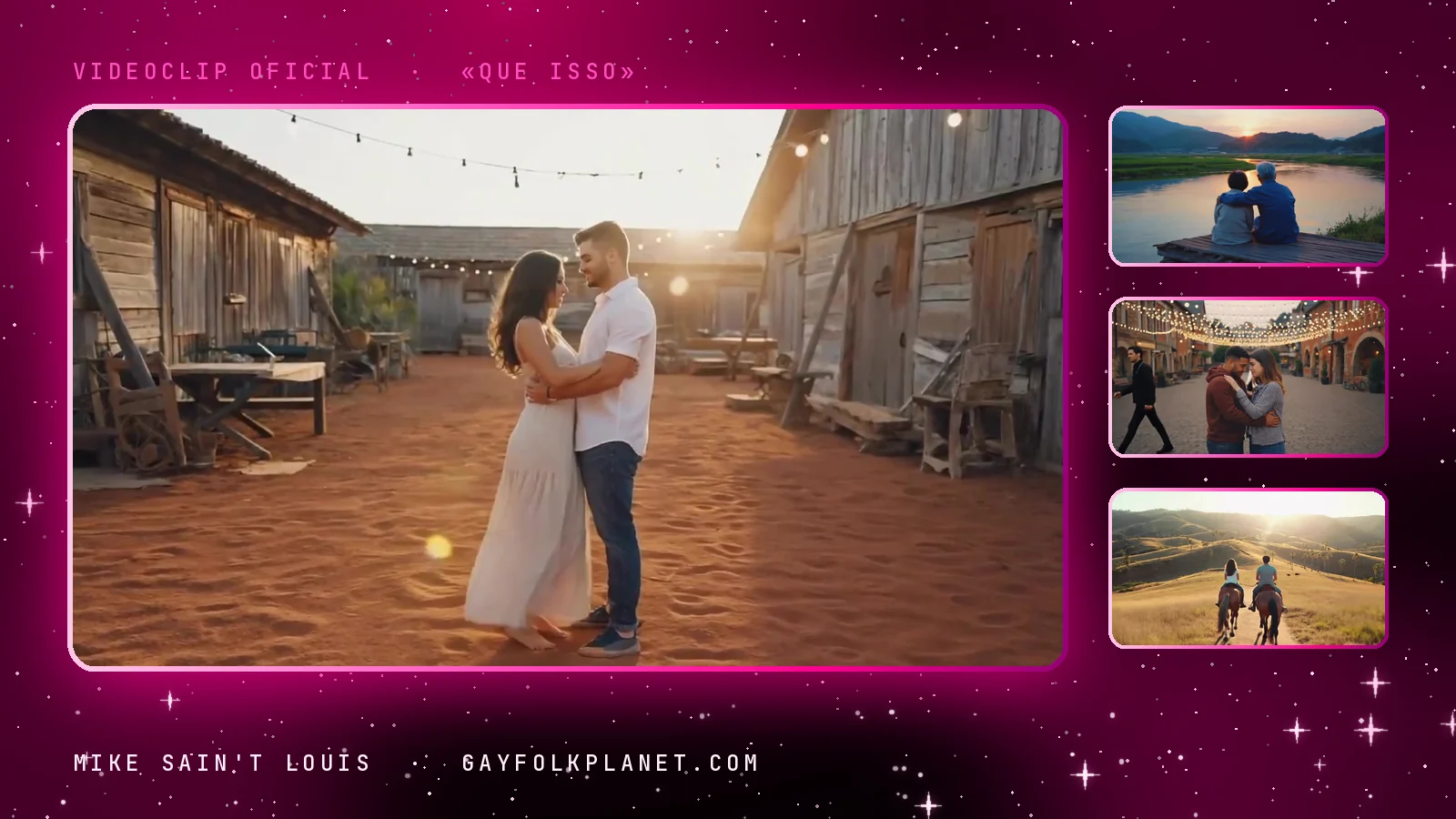 Fotogramas del videoclip oficial de «Que isso», de Mike Sain't Louis