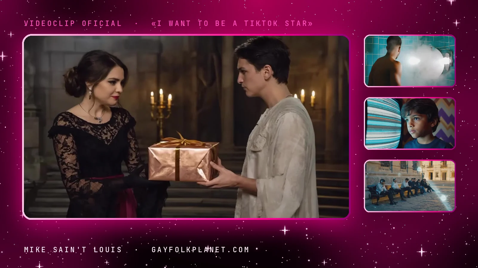 Fotogramas del videoclip oficial de «I want to be a TikTok star», de Mike Sain't Louis