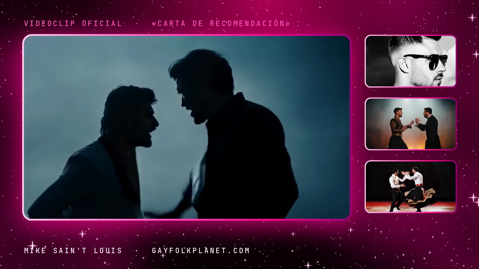 Fotogramas del videoclip oficial de «Carta de recomendación», de Mike Sain't Louis
