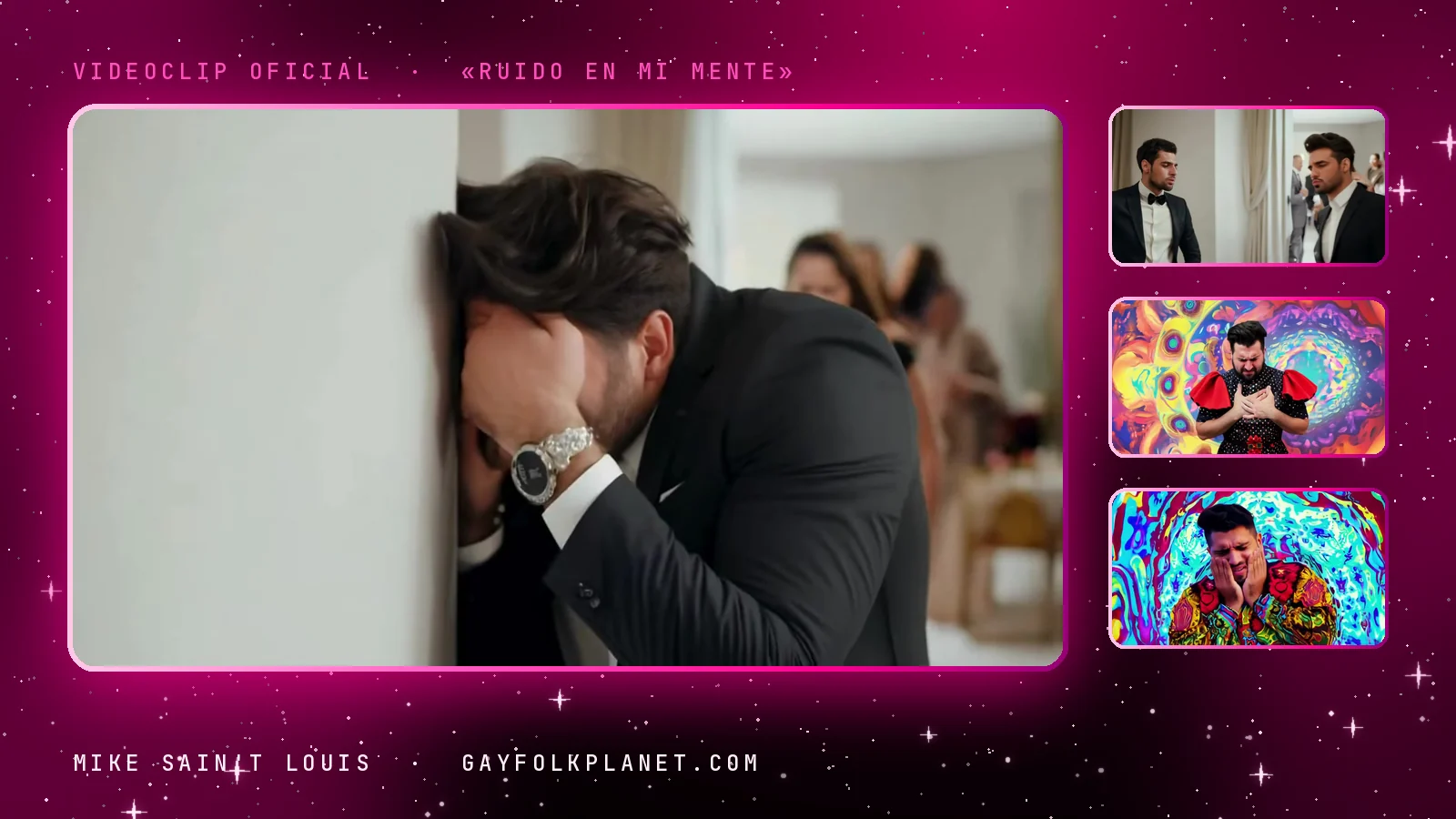 Fotogramas del videoclip oficial de «Ruido En Mi Mente», de Mike Sain't Louis
