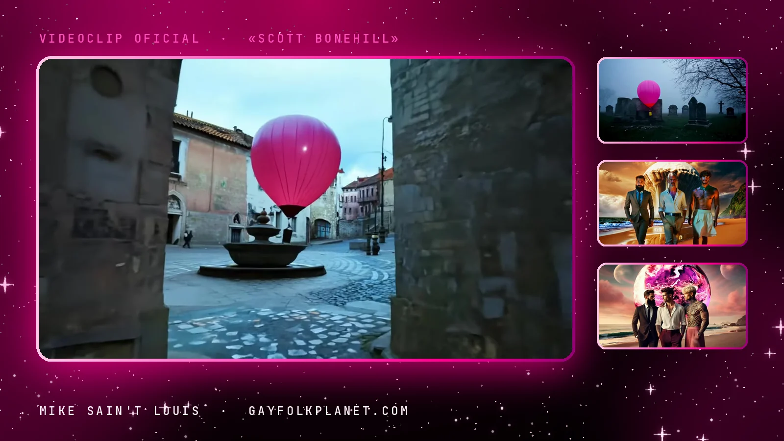 Fotogramas del videoclip oficial de «Scott Bonehill», de Mike Sain't Louis