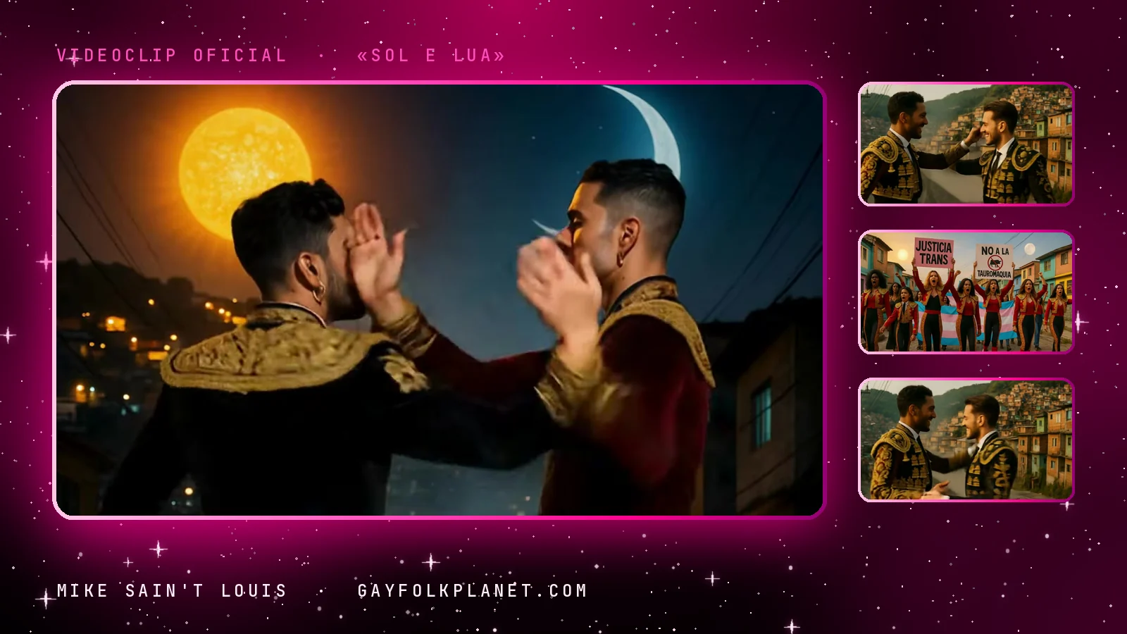 Más fotogramas del videoclip oficial de «Sol e Lua», de Mike Sain't Louis
