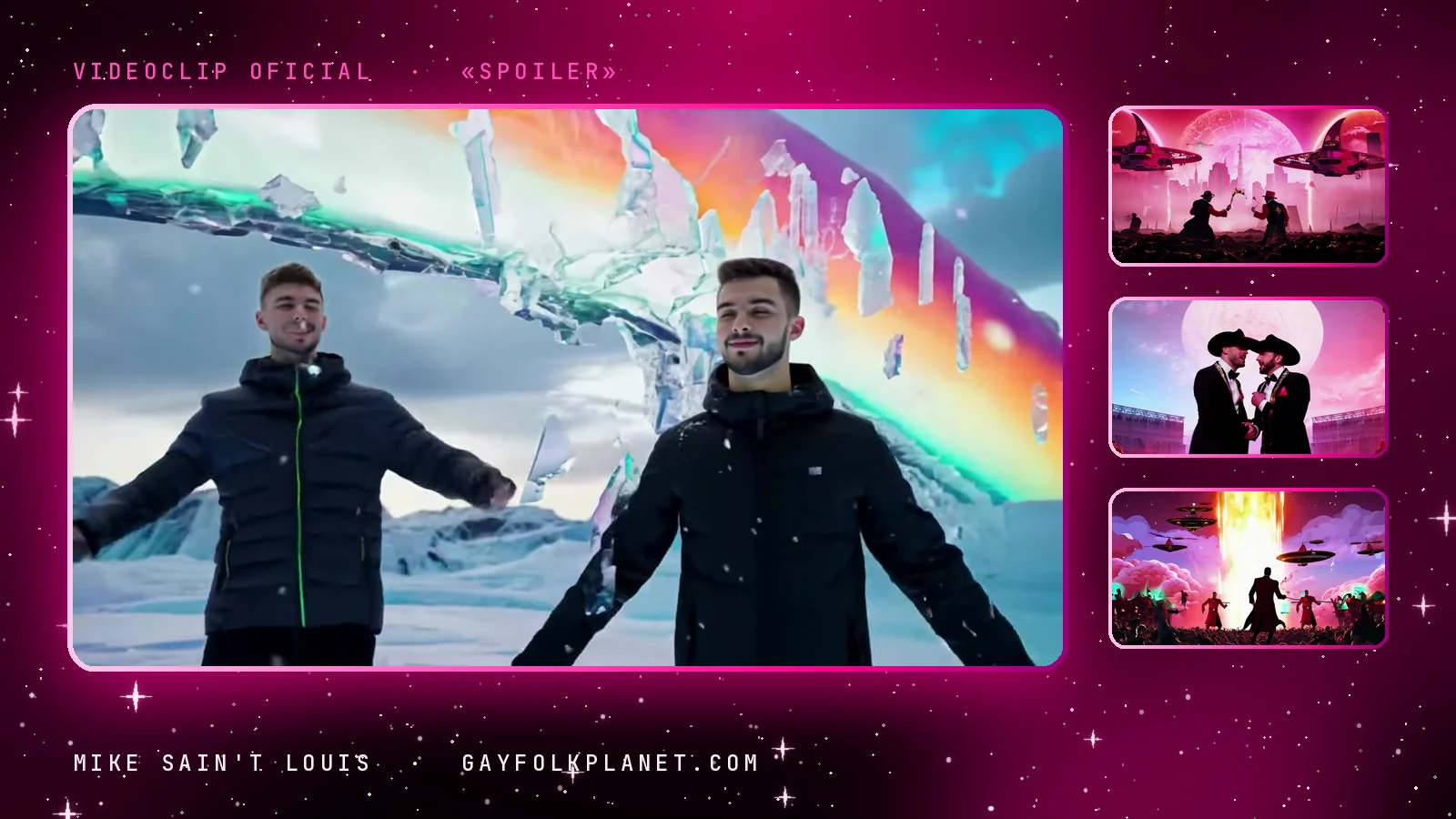 Fotogramas del videoclip oficial de «Spoiler», de Mike Sain't Louis