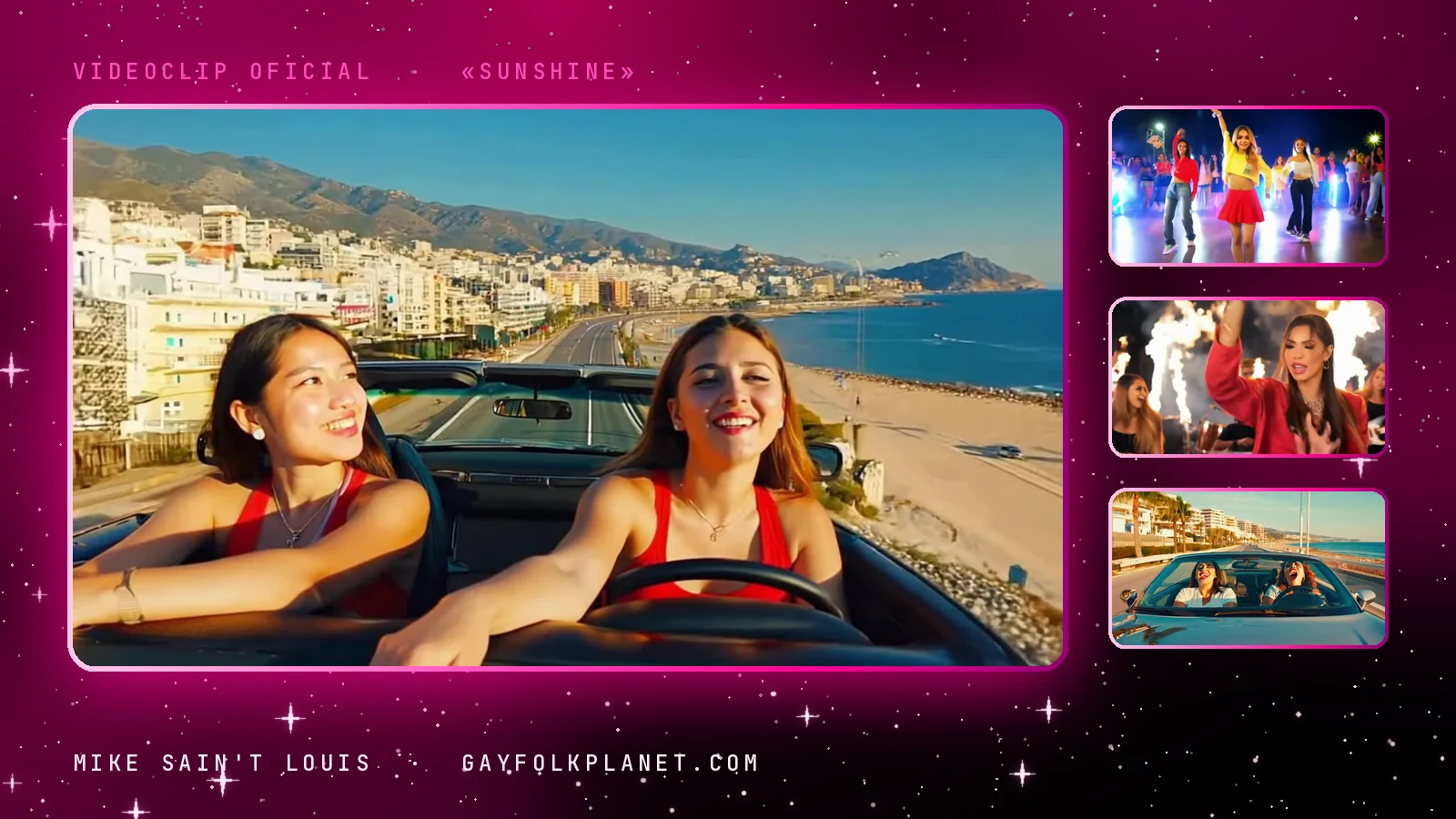 Fotogramas del videoclip oficial de «Sunshine», de Mike Sain't Louis