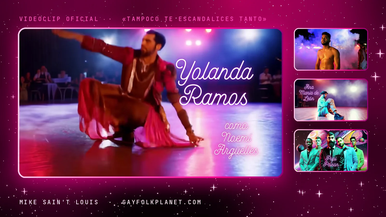 Fotogramas del videoclip oficial de «Tampoco Te Escandalices Tanto», de Mike Sain't Louis