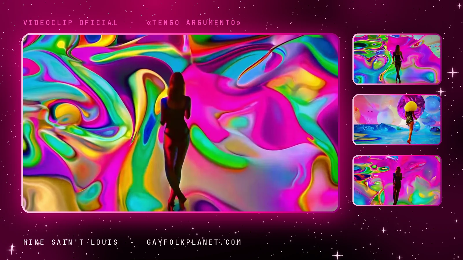 Fotogramas del videoclip oficial de «Tengo Argumento», de Mike Sain't Louis
