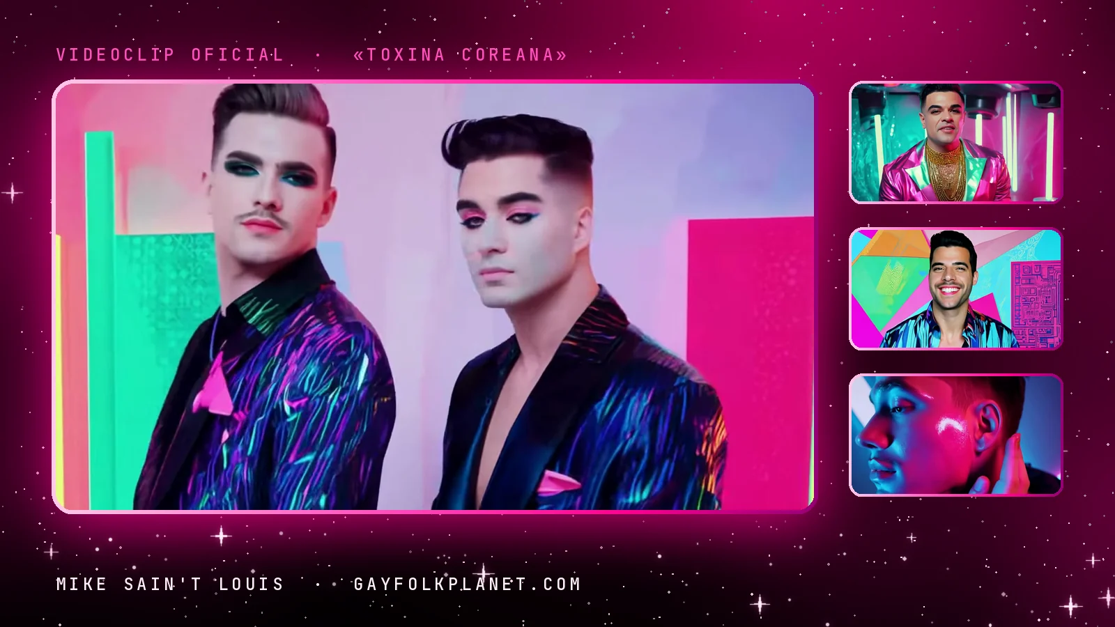 Fotogramas del videoclip oficial de «Toxina coreana», de Mike Sain't Louis