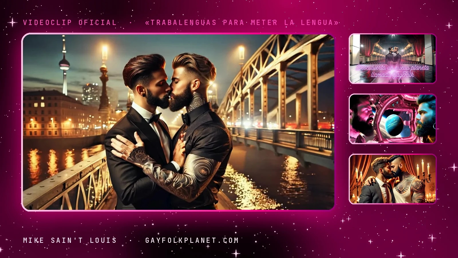 Fotogramas del videoclip oficial de «Trabalenguas para Meter la Lengua», de Mike Sain't Louis