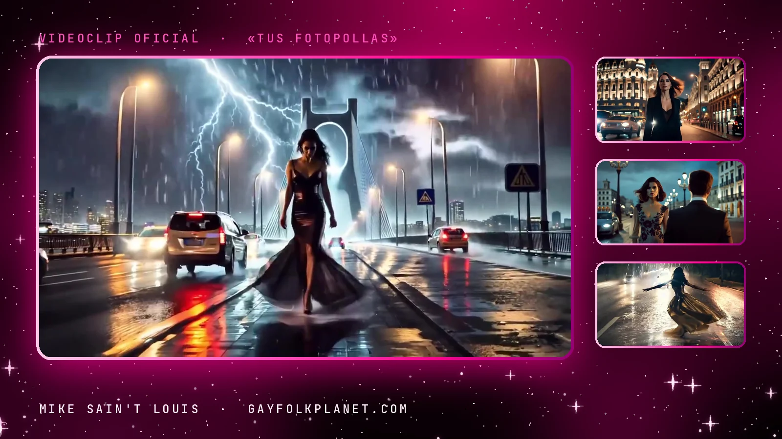 Fotogramas del videoclip oficial de «Tus fotopollas», de Mike Sain't Louis