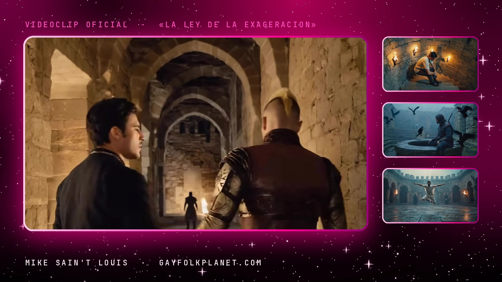 Fotogramas del videoclip oficial de «La ley de la exageracion», de Mike Sain't Louis