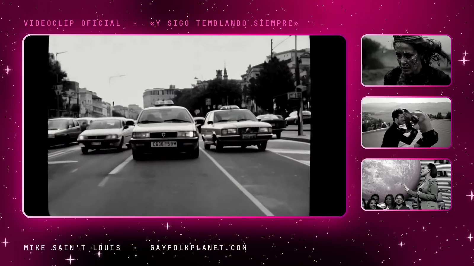 Fotogramas del videoclip oficial de «Y sigo temblando siempre», de Mike Sain't Louis