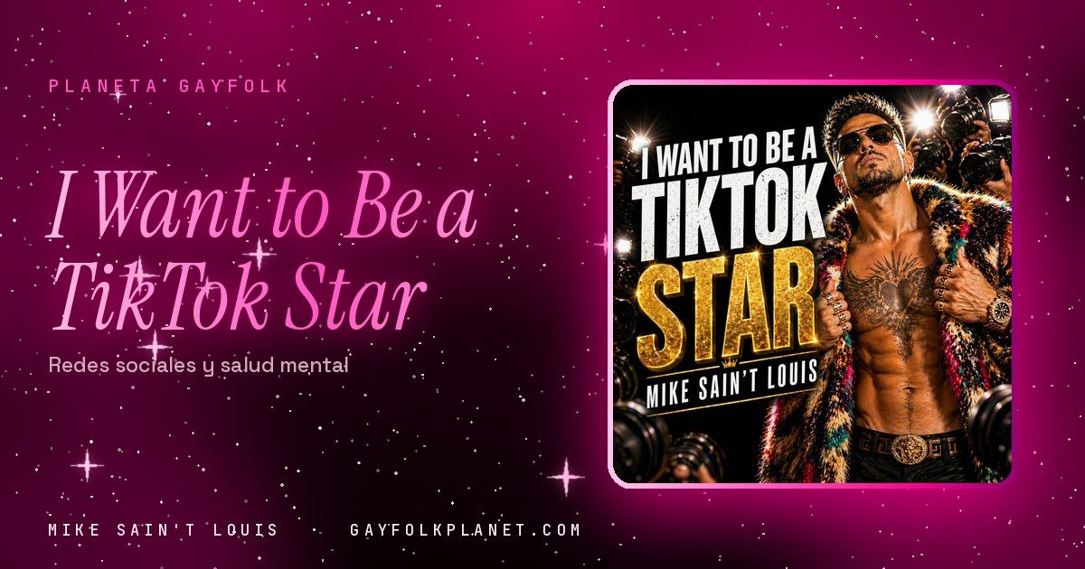 Portada de «I Want to Be a Tiktok Star», canción de Mike Sain't Louis