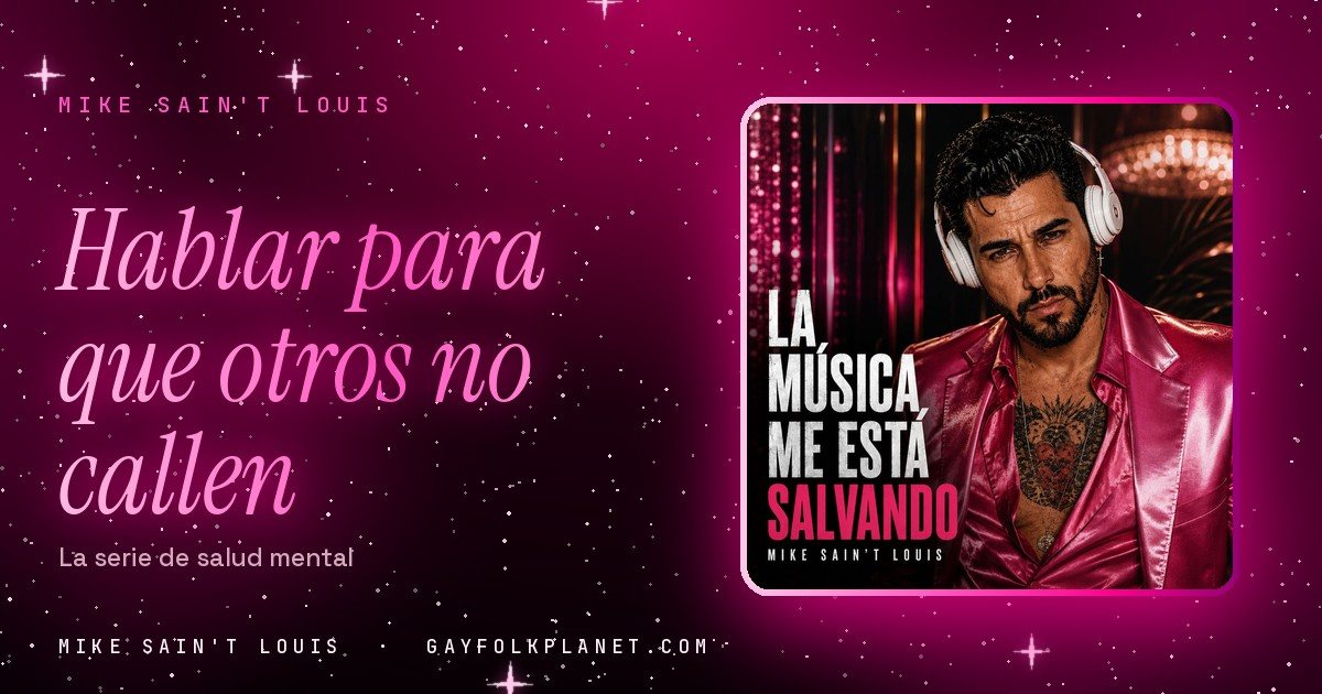 Portada de «La Música Me Está Salvando», canción de Mike Sain't Louis