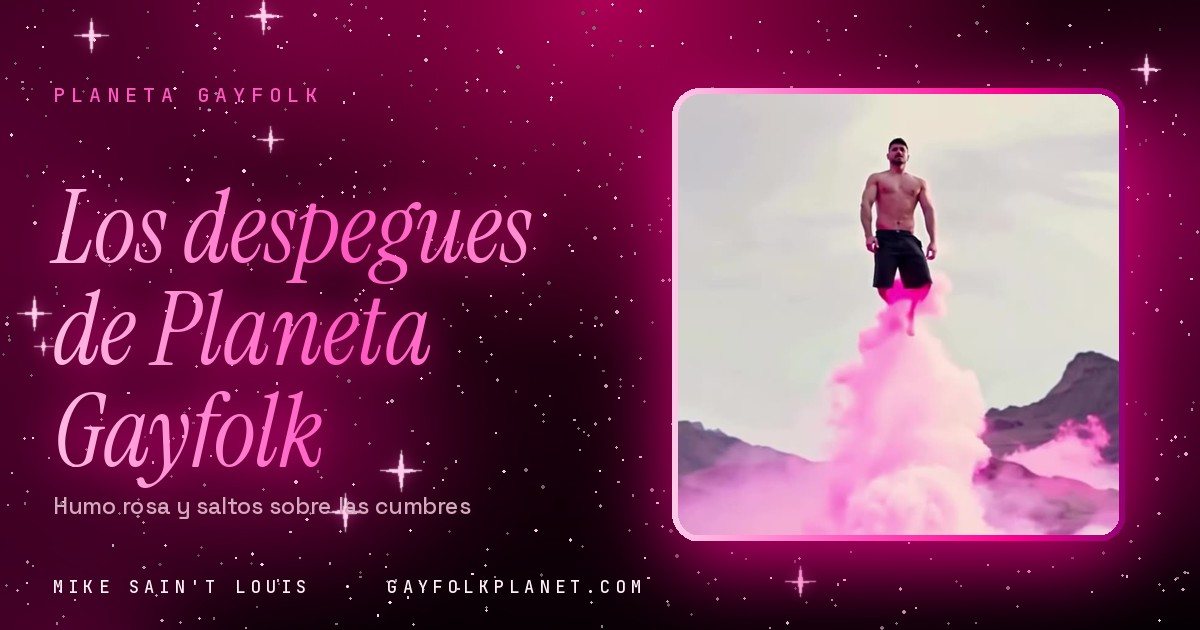 Fotograma de «Dientes, dientes»: una figura pequeña se eleva sobre una columna de humo rosa entre montañas rosadas bajo un cielo blanco
